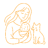 Chat observant un berceau ou un nouveau jouet pour bébé