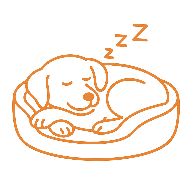 Chien dormant paisiblement